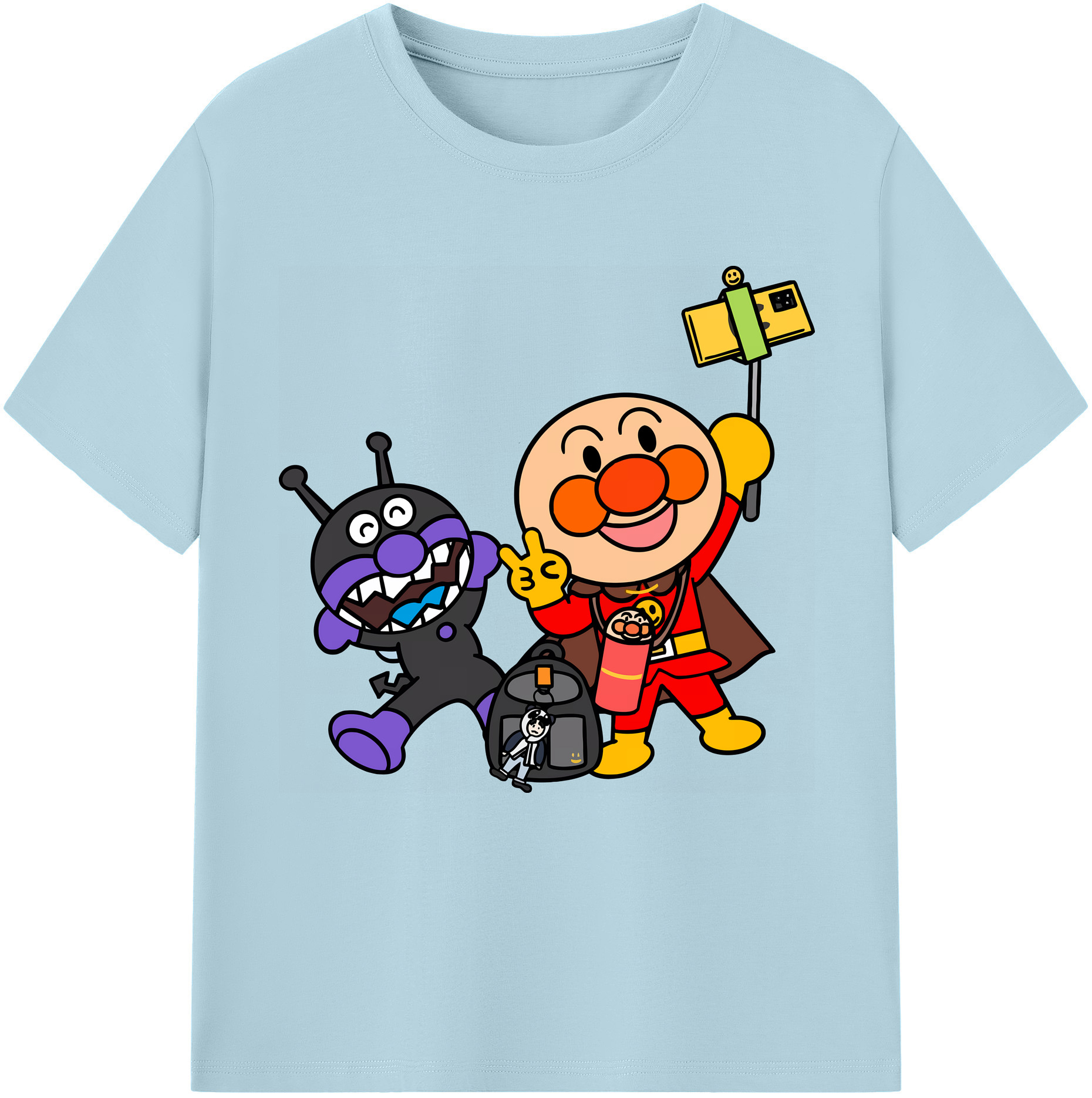 （画像用） アンパンマン Anpanman 綿100％半袖Tシャツ（フロントプリント）